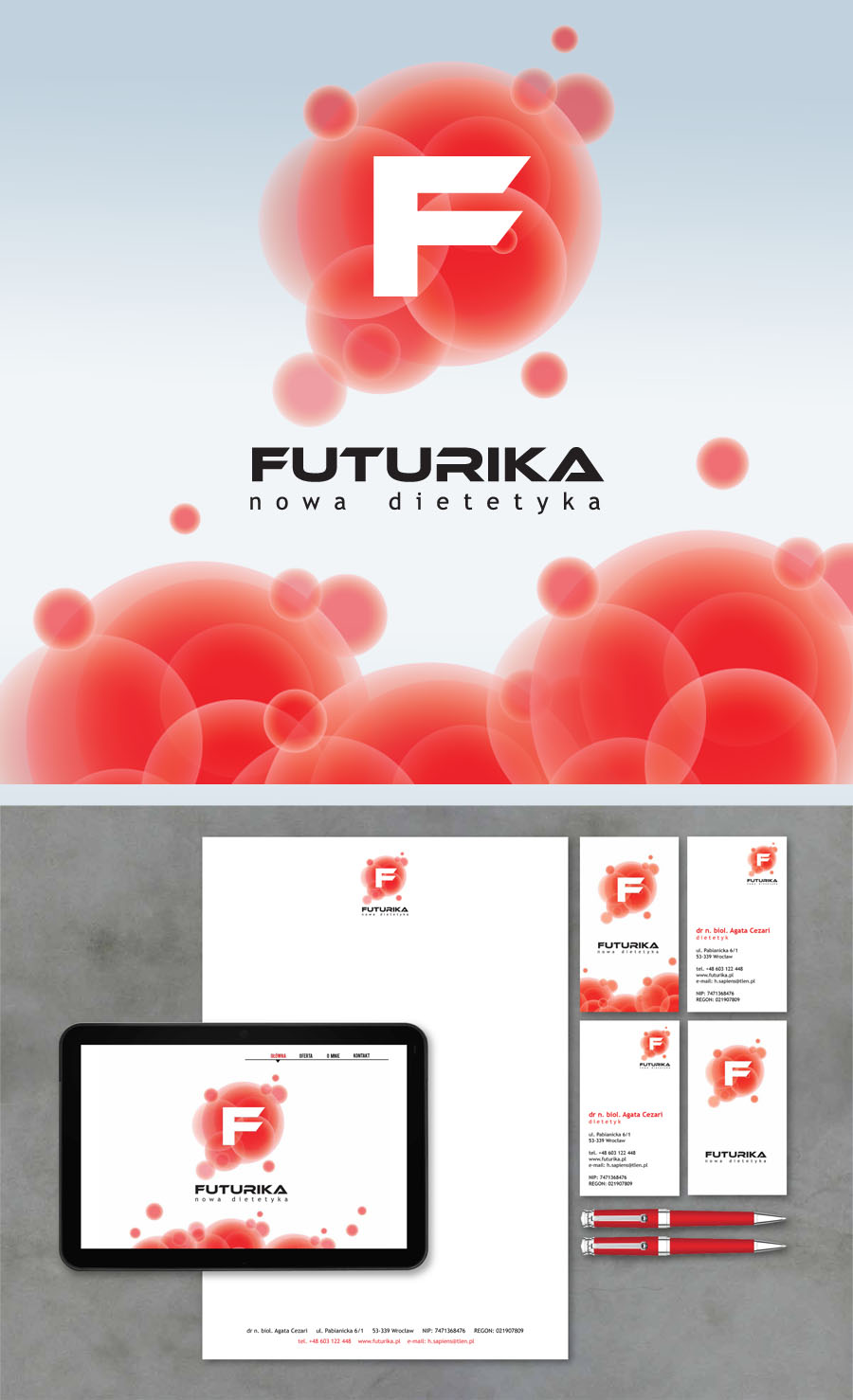 "FUTURIKA" nowa dietetyka Corporate Identity